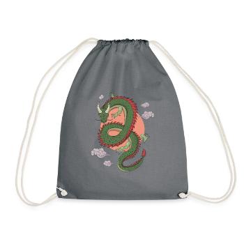 Chinesischer Drache - Turnbeutel - Grau - Vorne