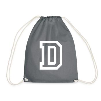 lettre D - Sac de sport léger - gris - Devant