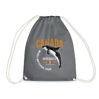 Canada Vancouver Whale Orca Cadeau - Sac de sport léger - gris - Devant