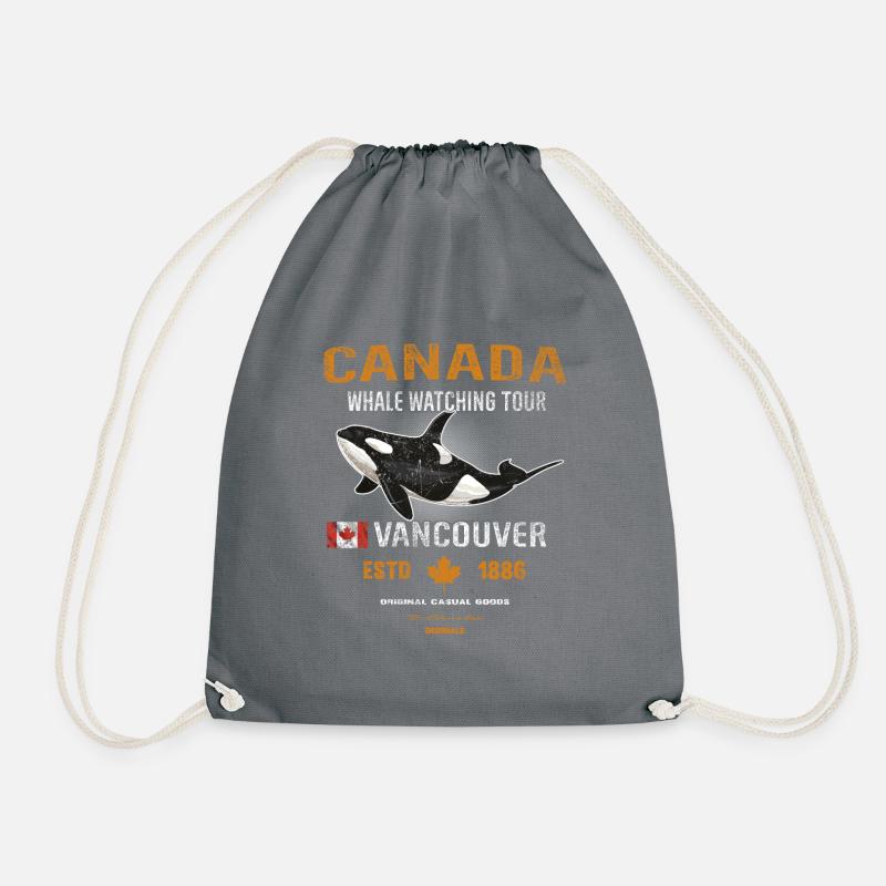 Canada Vancouver Wal Orca Geschenk - Turnbeutel - Grau
