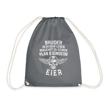 Cooles Retro Vintage American Motorcycle Spruch Sh - Turnbeutel - Grau - Vorne