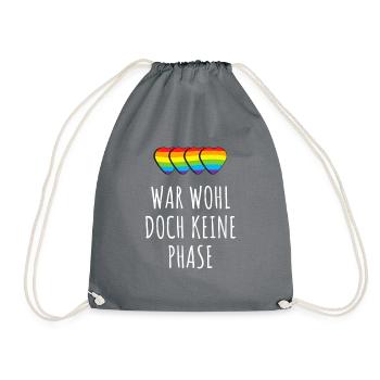 War Wohl Doch Kein Phase LGBTQ Rainbow Gay Pride - Turnbeutel - Grau - Vorne