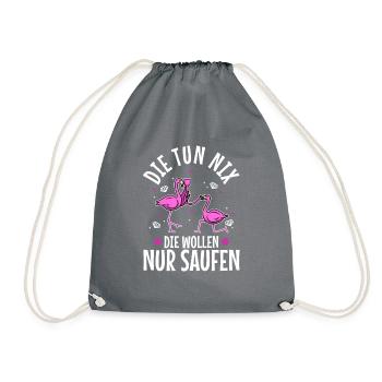 Die tun nix die wollen nur saufen - Turnbeutel - Grau - Vorne