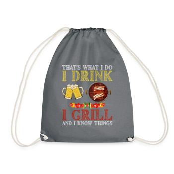Grill Grill Summer Barbecue Beer Dicton - Sac de sport léger - gris - Devant