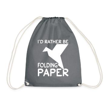 Origami Paper Airplane Paper Art Pilot - Sac de sport léger - gris - Devant