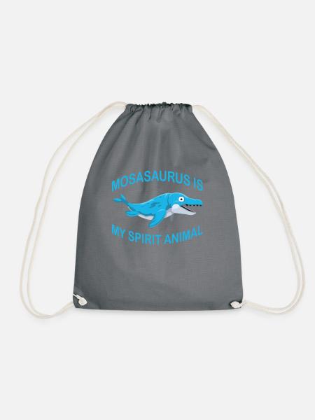 Meeresbiologe Mosasaurus Uhrzeit Dinosaurier - Turnbeutel - Grau