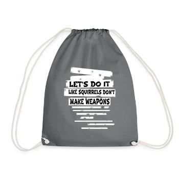 gift idea peace symbol love family cool hippie - Drawstring Bag - grey - Front