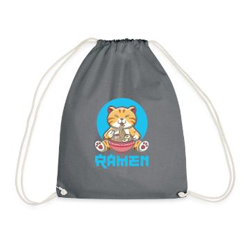Ramen de chat drôle pour tout le monde - Sac de sport léger - gris - Devant