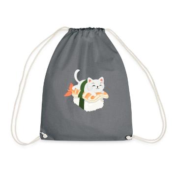Drôles de sushi cats pour tous les amoureux des chats - Sac de sport léger - gris - Devant
