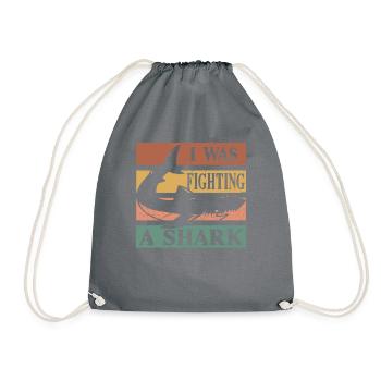 Great White Shark Hammer Shark - Drawstring Bag - grey - Front