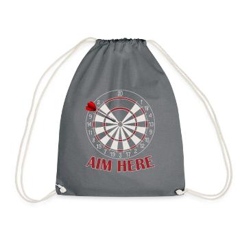 Herren Dart Spieler Score Alter Mann Hundred - Turnbeutel - Grau - Vorne