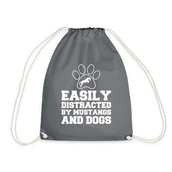 Chiens Chevaux Pitbull Buldogge Terrier - Sac de sport léger - gris - Devant