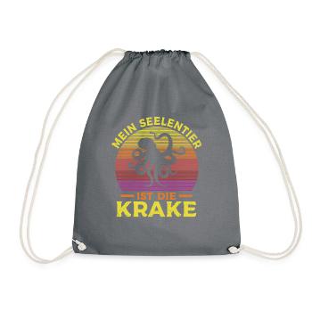 Meeresbiologe Kraken Meeresforscher Oktopus - Turnbeutel - Grau - Vorne