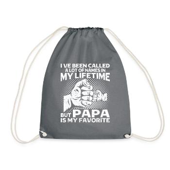 Père Enfant Fête des Pères Papa Cadeau - Sac de sport léger - gris - Devant