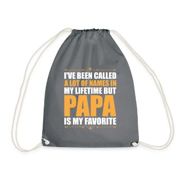 Père Enfant Fête des Pères Papa Cadeau - Sac de sport léger - gris - Devant
