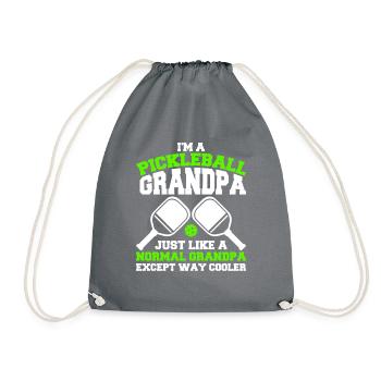 Pickleball Opa Pickleball Spieler - Turnbeutel - Grau - Vorne