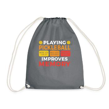 Pickleball Opa Pickleball Spieler - Turnbeutel - Grau - Vorne