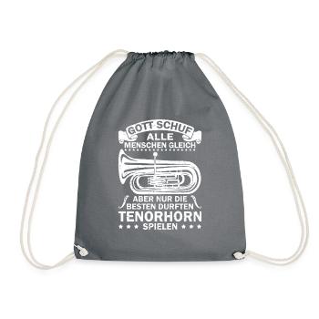 Tenorhorn Blechblasinstrument Musikinstrument - Turnbeutel - Grau - Vorne