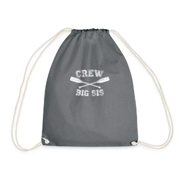 Crew Big Sister Rowing Coxswain Sculling Boating - Drawstring Bag - grey - Front