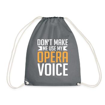 Opera singer singer opera houses - Drawstring Bag - grey - Front