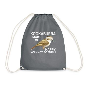 Jägerlieste Kookaburra Eisvogel Vogel - Turnbeutel - Grau - Vorne