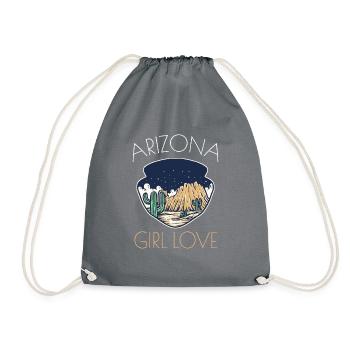 Arizona Girl Love Arizona Home Shirt - Drawstring Bag - grey - Front
