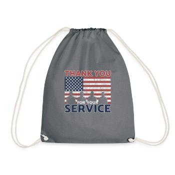 Veterans Day Vintage Memorial Day Freedom - Turnbeutel - Grau - Vorne
