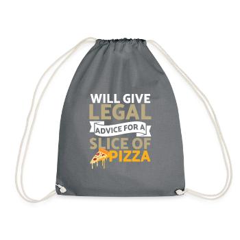 Legal advice for Pizza Lawyer Jura - Drawstring Bag - grey - Front