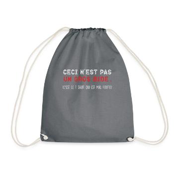 ceci n est pas un gros bide humour homme - Sac de sport léger - gris - Devant
