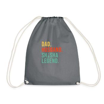 Shisha Papa Husband Hookah Hookah Hookah - Drawstring Bag - grey - Front
