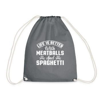 Flying Spaghetti Monster Pastafarianism FSM - Drawstring Bag - grey - Front