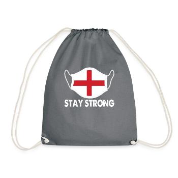 England Flag Stay Strong British - Drawstring Bag - grey - Front