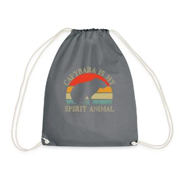 Capybara Wasserschwein Capybaras - Drawstring Bag - grey - Front