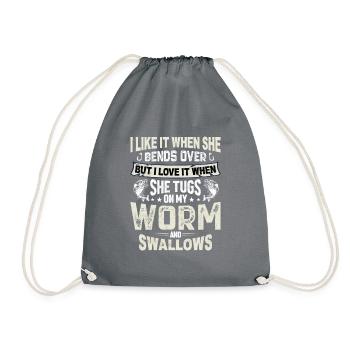 Fishing Claim Angler Fish - Drawstring Bag - grey - Front