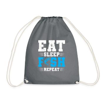 Fishing Angler Fishing Fishing Holiday Gift - Drawstring Bag - grey - Front