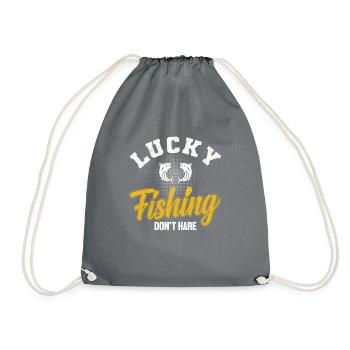 Fish Fishing Happiness Fishing Claim - Drawstring Bag - grey - Front