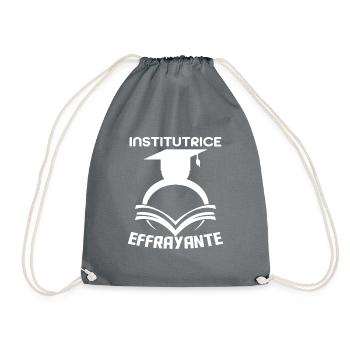 Tshirt femme Institutrice effrayante - Sac de sport léger - gris - Devant