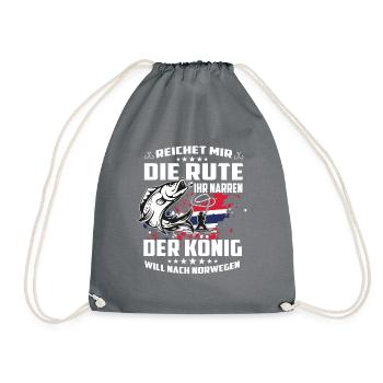 Norway Fishing - Turnbeutel - Grau - Vorne