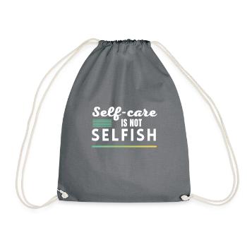 Self-care is not selfish - Cadeau bien-être perso - Sac de sport léger - gris - Devant