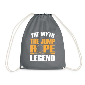 Rope jumping Skipping rope Rope jumping Skipping - Drawstring Bag - grey - Front