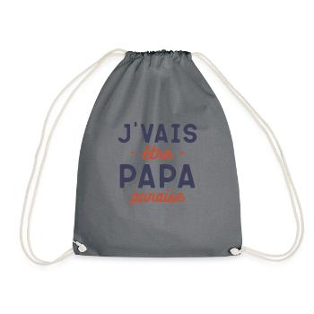 Je suis un papa qui dechire future papa - Sac de sport léger - gris - Devant