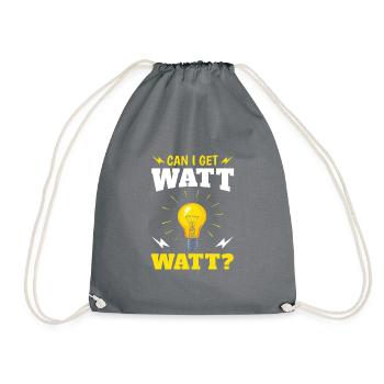 Puis-je obtenir des watts? Design amusant pour - Sac de sport léger - gris - Devant