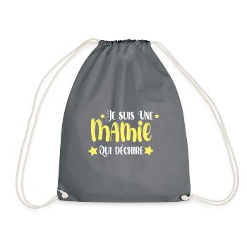 Je Suis Une Mamie Qui Déchire Cadeau Mamie - Sac de sport léger - gris - Devant