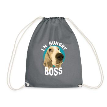 Dog dog lover funny saying - Drawstring Bag - grey - Front