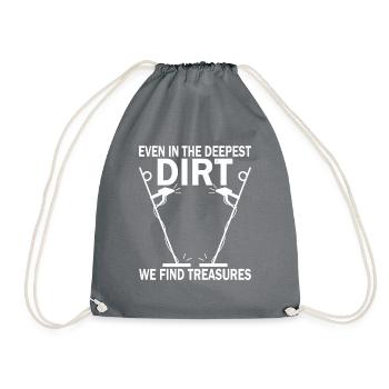 Dirt Fishing Probe Detector Sondler - Drawstring Bag - grey - Front