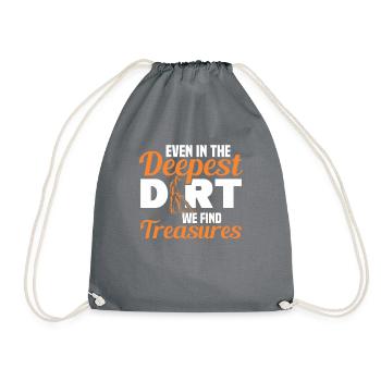 Dirt Fishing Probe Detector Sondler - Drawstring Bag - grey - Front