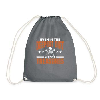 Dirt Fishing Probe Detector Sondler - Drawstring Bag - grey - Front