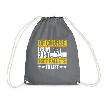 Forklift Driver Forklift Truck Driver - Drawstring Bag - grey - Front