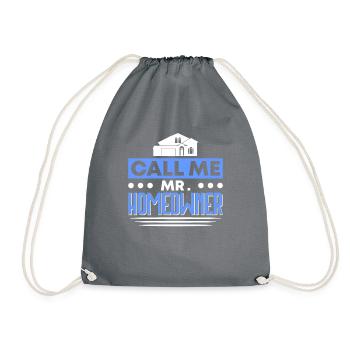 Homeowner Owner Gift Homeowner - Drawstring Bag - grey - Front