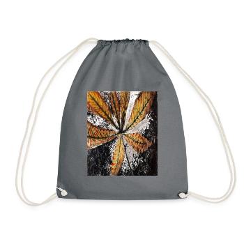 flower - Drawstring Bag - grey - Front